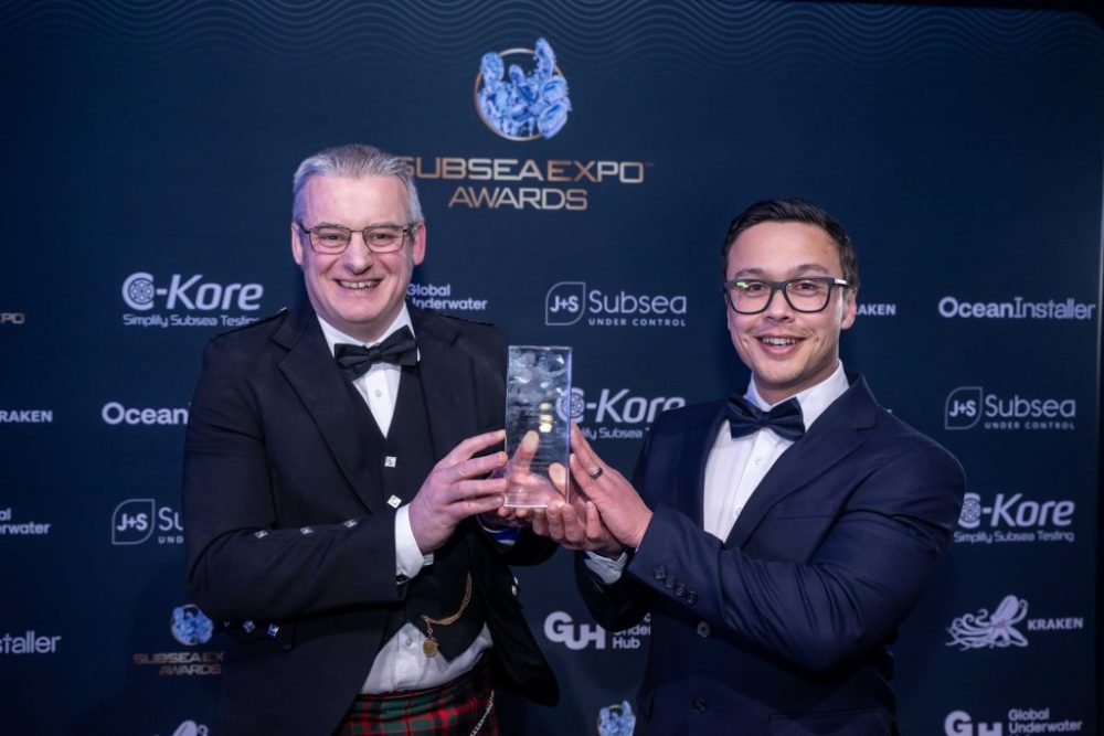 SONOMATIC AND GEO OCEANS WIN JV TECHNOLOGY DEVELOPMENT AWARD AT SUBSEA EXPO AWARDS 2024! 2 20240221 Subsea Expo24 AWARDS 092 1024x683 1