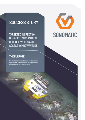 Cover of the Jacket Structure Closure Welds Success Story Cover of the Jacket Structure Closure Welds Success Story