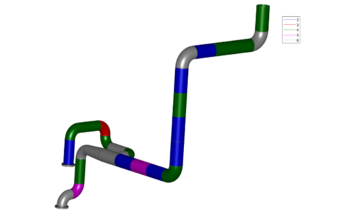 A look at the software visualising the data from a pipework inspection